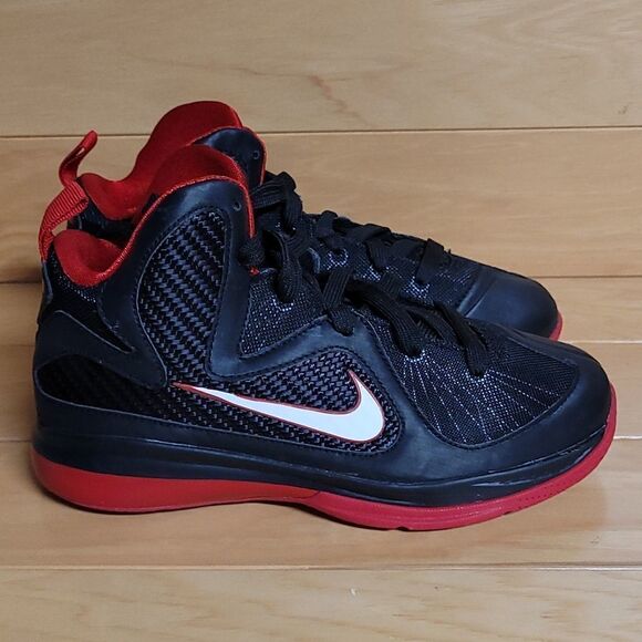 Nike Other - Nike Lebron 9 PS Black WhiteRed Boys Girls Youth Basketball Shoe 472665-001
